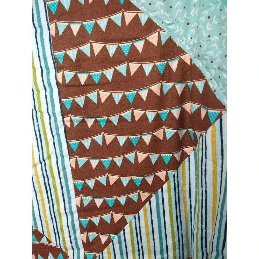 New Handmade Ducks Unisex Pinwheel Baby Blanket. 38.5